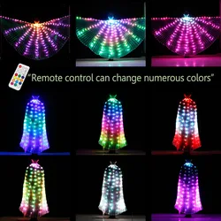 Rainbow Color LED Dance Wings With Led Lights Isis Wing Glowing Isis Dancewear Remote Control Circus Led Light Luminous Costumes