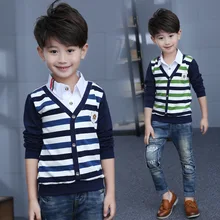 Коллекция года, детская Весенняя футболка для мальчиков Детский свитер с длинными рукавами рубашка из чистого хлопка топы с воротником F