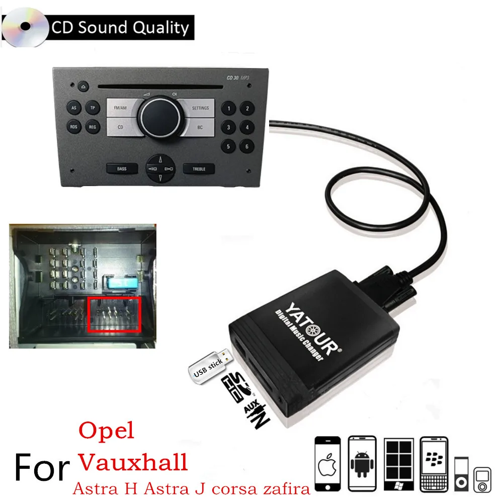 

Yatour USB SD AUX Car MP3 player Interface Radio Digital CD Changer Adapter For Opel Antara, Astra H, Astra J, Corsa D,Combo B