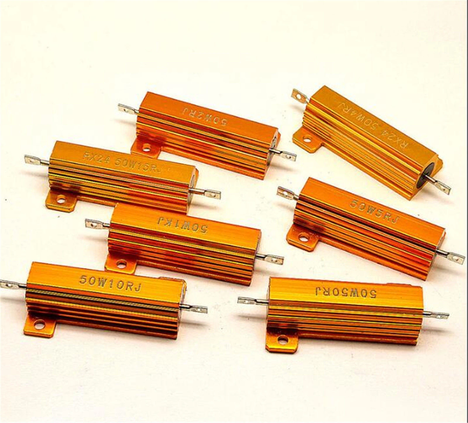 5pcs 680 Ohm 680R 50W Watt Power Metal Shell Case Wirewound Resistor 5%