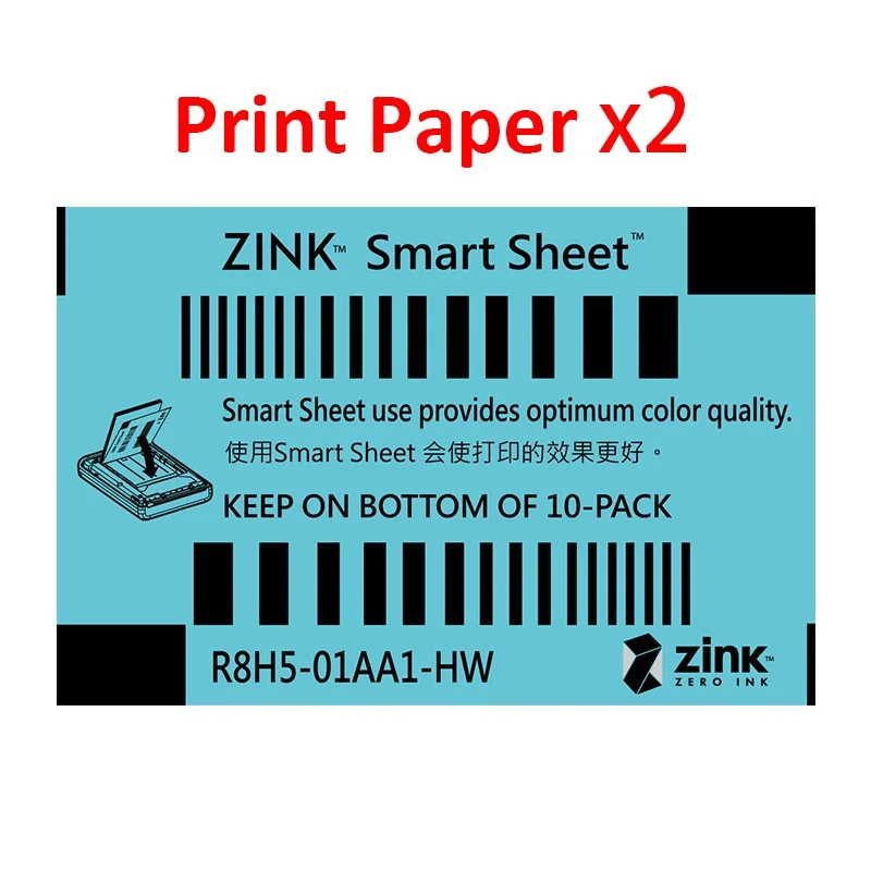 huawei AR принтер 300 точек/дюйм портативный фотопринтер Honor Карманный принтер Bluetooth 4,1 Поддержка DIY поделиться 500 мАч - Цвет: Print Paper Only