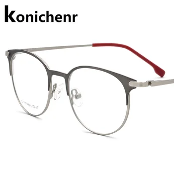 

Konichenr Titanium Alloy Optical Round Frame Men Prescription Eyeglasses Frame Women Myopia Glasses Frame Screwless Eyewear