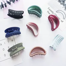 Матовая выдалбливающая акриловая заколка для волос, простая акриловая заколка для волос для ванны, конфетные милые аксессуары для волос краба для девочек, маленький размер