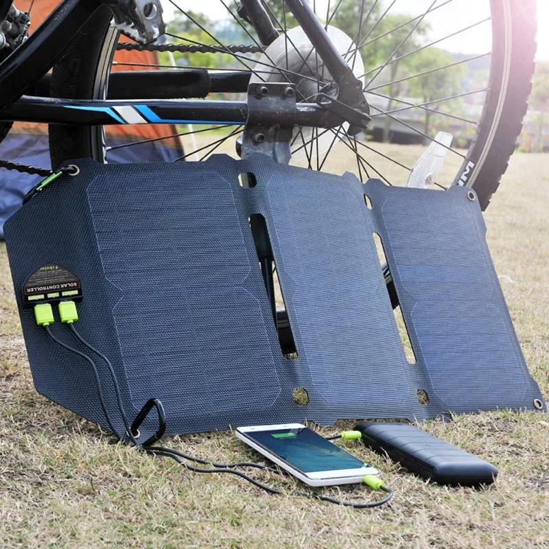  Allpowers 21W Mobile Phone Charger Dual Usb 5V 4A Solar Panel Etfe Solar Charger For Smartphones