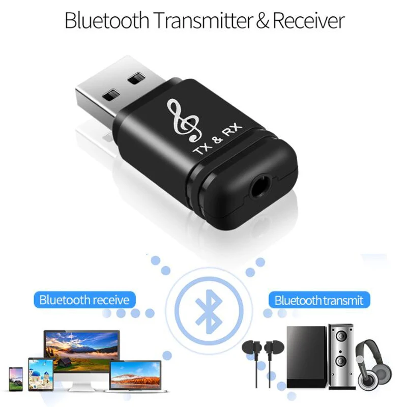 BT-218 2-in-1 Wireless Audio Adapter 5.0 USB Bluetooth Transmitter Receiver For TV Phone PC Stereo Audio Adapter For Speaker