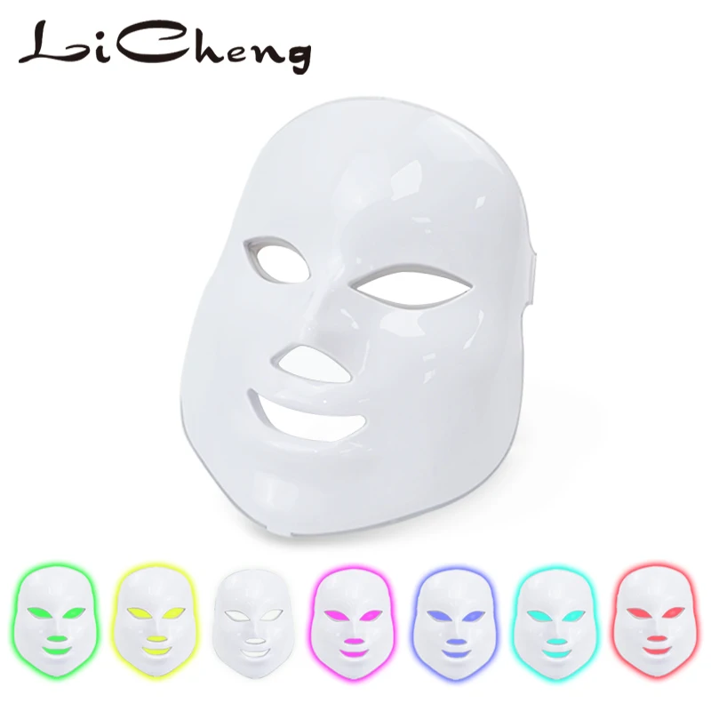 

Licheng Beauty Photon LED Facial Mask Therapy 7 colors Light Skin Care Rejuvenation Wrinkle Acne Removal Face Beauty