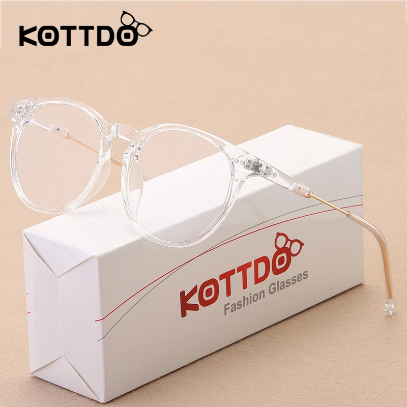 KOTTDO, новая мода, Ретро стиль, круглые очки, оправа для женщин, близорукость, оптические винтажные очки, прозрачные линзы, очки