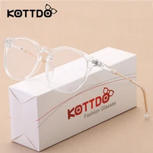 KOTTDO, новая мода, Ретро стиль, круглые очки, оправа для женщин, близорукость, оптические винтажные очки, прозрачные линзы, очки