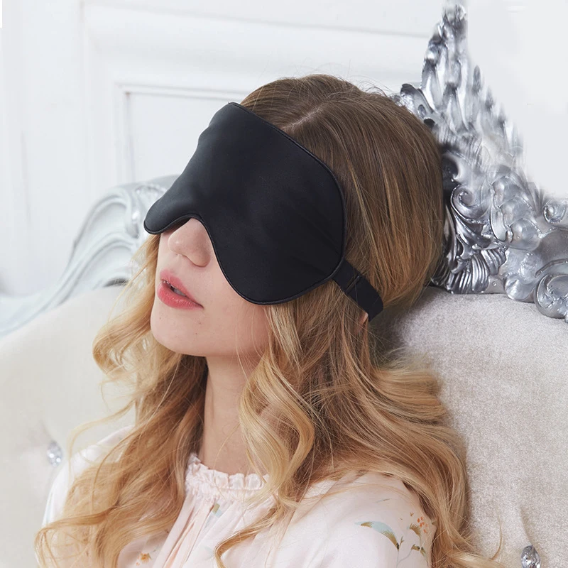 Adjustable Natural Mulberry Soft Silk Sleep Mask Smooth Eye Mask Sleeping Eyeshade Travel Rest Eyes Cover Shading Patch Bandage