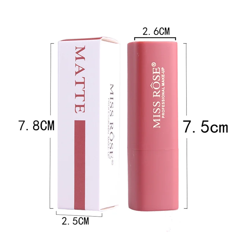 MISS ROSE 18 Colors Lipstick Matte Waterproof Velvet Lip Stick Sexy Red Brown Pigments Makeup Matte Lipsticks Beauty Lips TSLM1 MISS ROSE 18 Colors Lipstick Matte Waterproof Velvet Lip Stick Sexy Red Brown Pigments Makeup Matte Lipsticks Beauty Lips TSLM1