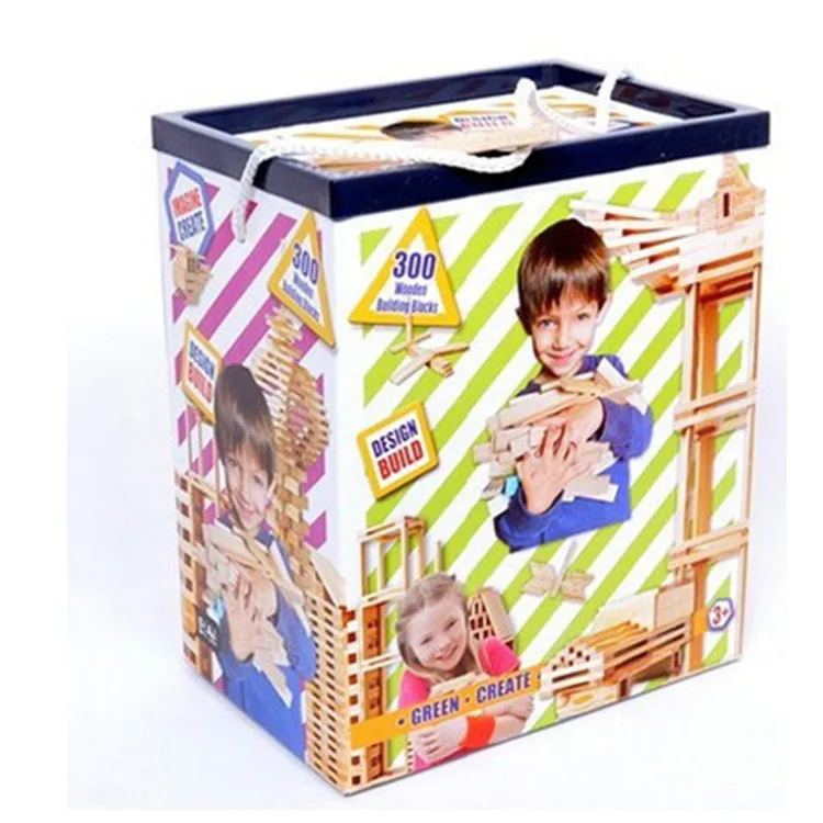 

Citibl0cs300 Plate Stack Tower Building Blocks Wood Color Solid Wood Educational Creative Wooden Assembling Wooden Toy