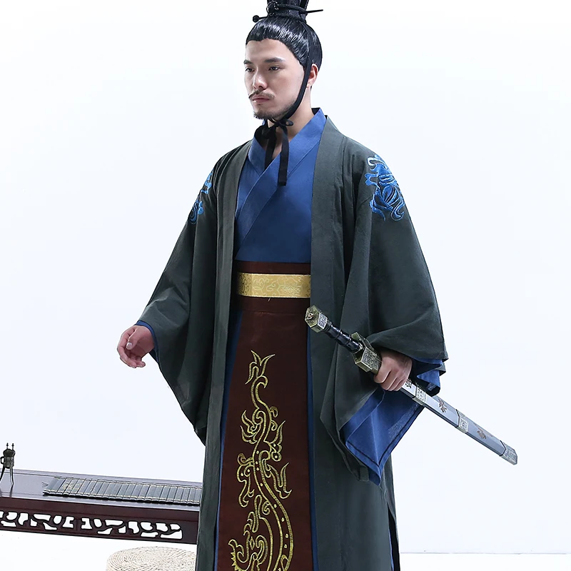 Традиционное китайское платье для косплея Hanfu мужчин повседневные Костюмы
