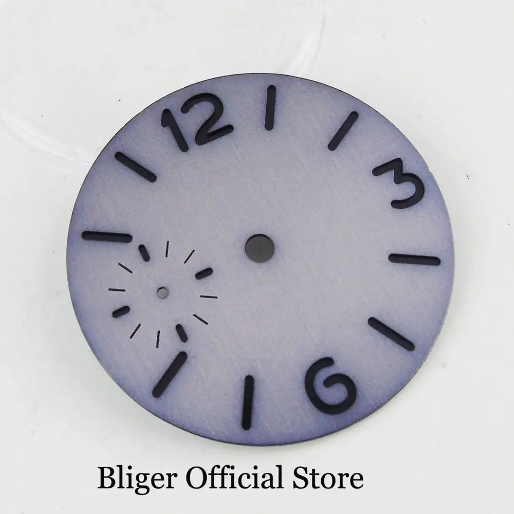 

Hollow 37.5mm champagne/purple Watch Dial Fit ETA 6497 6498 ST 3600 Series movement