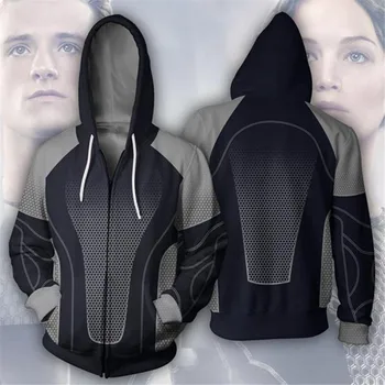 

The Hunger Games Hoodie Katniss Everdeen Cosplay 3D Print Sweatshirt Zipper Hooded Hoodie Sweatshirt Jackets
