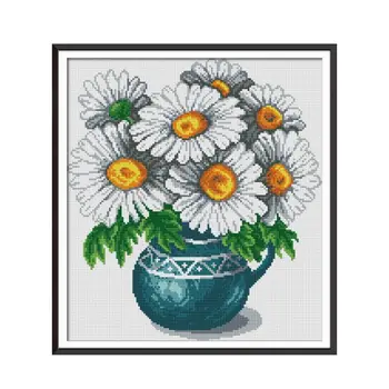 

Wild Chrysanthemum 5D DIY Cross Stitch Kit Diamond Painting Full Drilling Diamond Embroidery Flower Icons Picture of Rhinestones