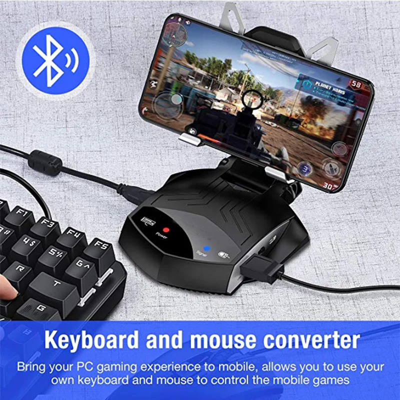 

Mobile Phone PUBG Gamepad Controller Mouse Keyboard Converter For Tablets Iphone IOS Android Battledock Bluetooth Adapter
