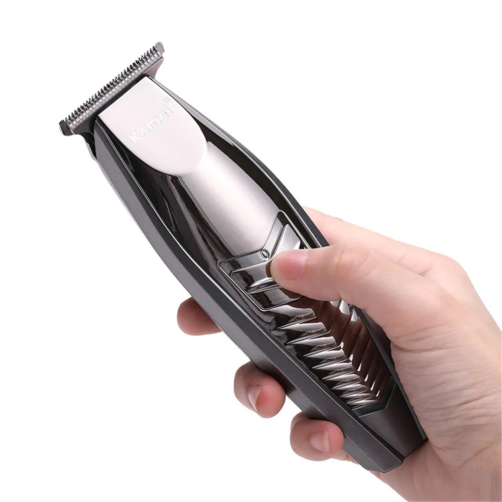 

Kemei Cordless Hair Trimmer Professional Hair Clipper Beard Trimmer Men's Hair Cutter Barber Haircut Machine 0 mm 8W Baldheaded