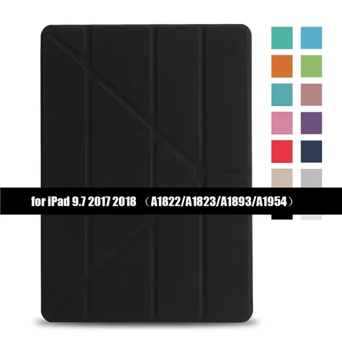 Чехол для IPad Air Flip Stand Case для Ipad 5 6, чехол из искусственной кожи для IPad Air 2 Smart Cover для Ipad Air 1 - Цвет: Black for ipad201718