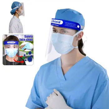 

Reusable Mask Anti Droplet Dust-proof Full Face Cover Mask Protective Adjustable Visor Shield Splash-Proof Windproof Face Shield