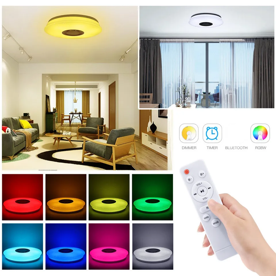 best led ceiling light with bluetooth speaker