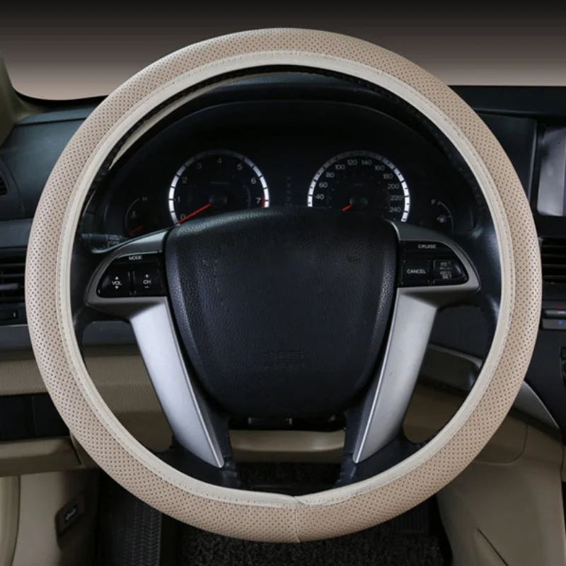 Автомобильные Чехлы кожаный чехол для руля DIY чехлы мягкая кожа Новинка|Чехлы на