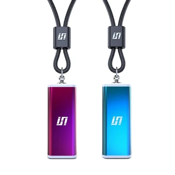 

2 Pcs Wearable Air Purifier Cleaner Portable Negative Ion Air Freshener Ionizer - Purple & Blue