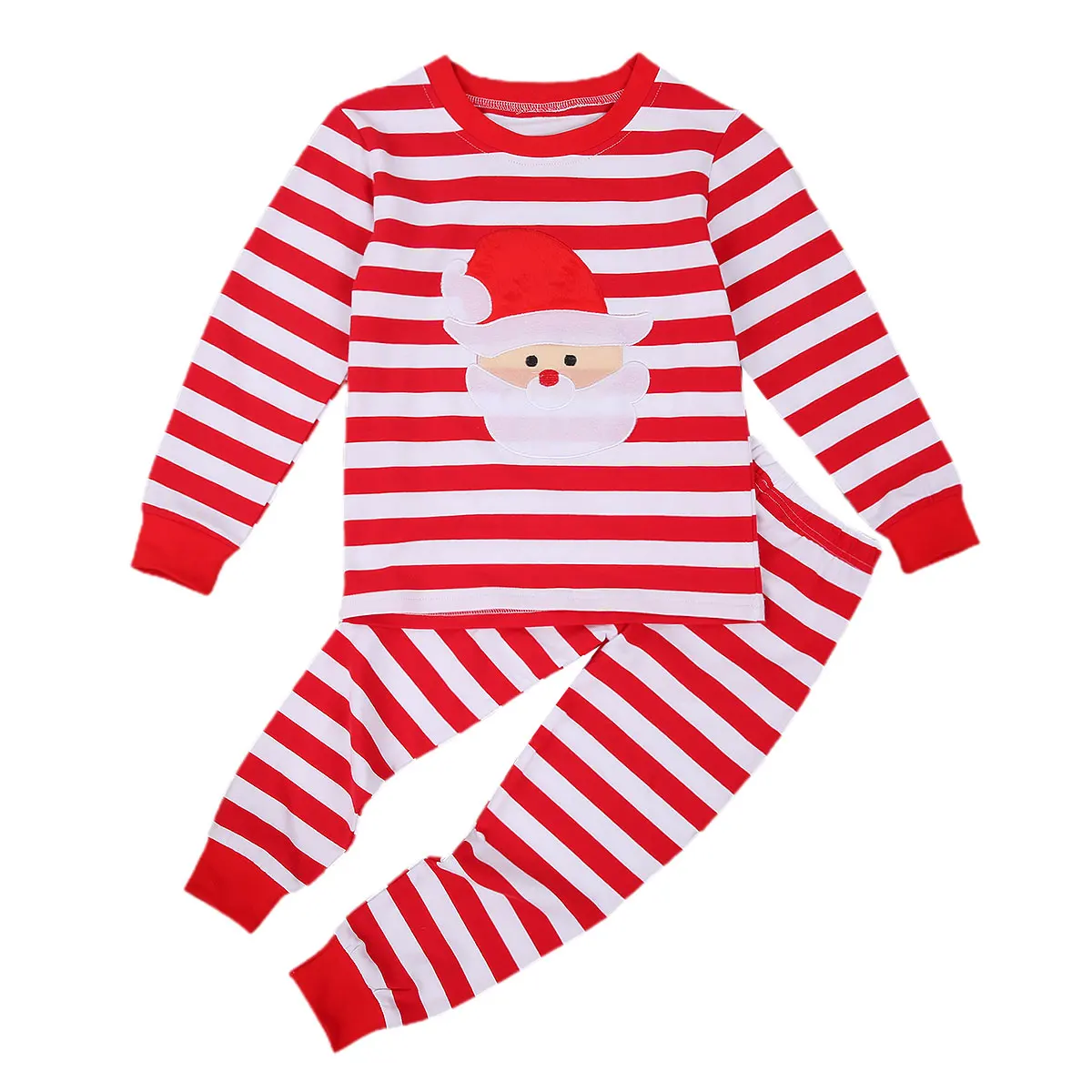 Комплект из 2 предметов Детские Рождественские костюмы в полоску с длинными