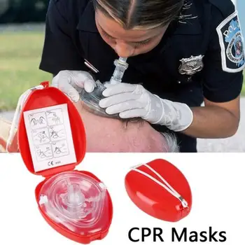 

CPR Mask Professional First Aid CPR Breathing Mask Protect Rescuers Artificial Respiration Reuseable With Oneway Valve Tools New
