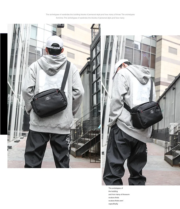 Мужская сумка через плечо, Студенческая уличная стильная водонепроницаемая сумка-мессенджер, мужская повседневная сумка, корейский стиль, популярный бренд Hong