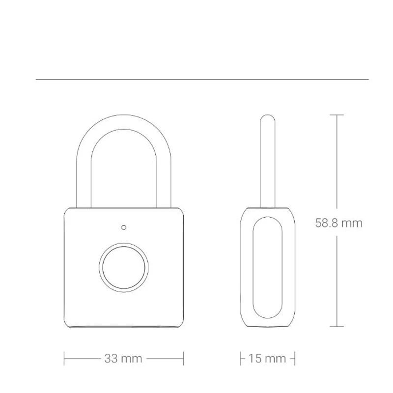 Xiaomi USB Перезаряжаемый умный без ключа Электронный замок с отпечатком пальца домашняя Противоугонная безопасность безопасности замок двери багаж чехол замок