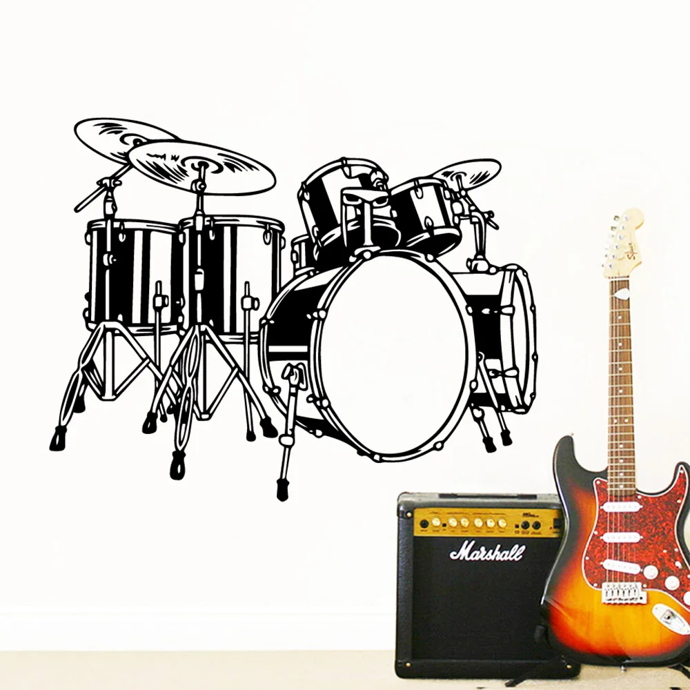 Crazy Music Drum виниловое художественное оформление комнаты декор наклейка для