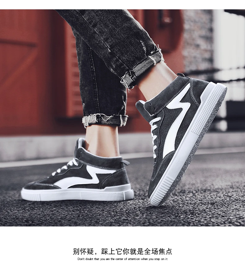 Winter Fashion Leather High Top Sneakers Men Shoes With Fur Plush Warm Casual classic snow boots Comfortable Male Footwear
