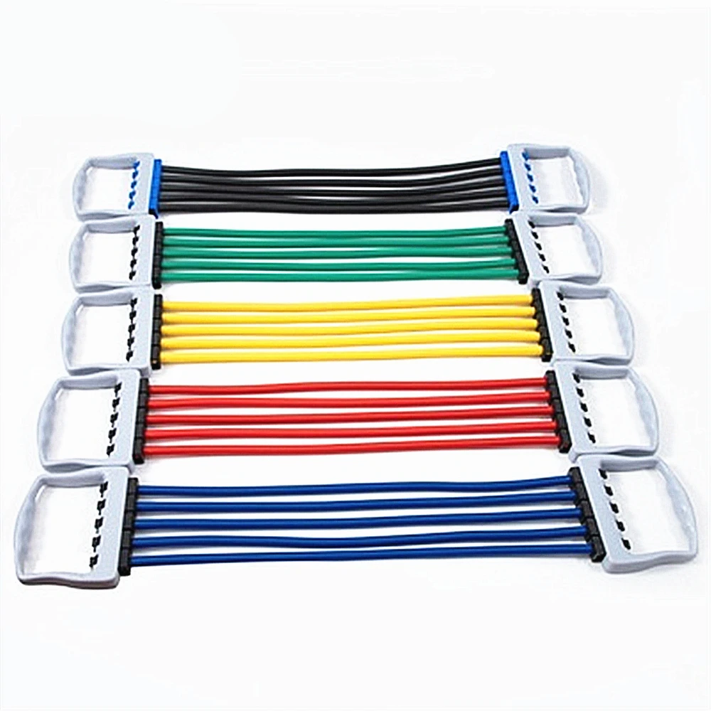 

Chest Expander Puller Gym Exercise Workout Chest Muscle Crossfit Training Equipment Yoga Fitness 5 Resistance Band Rope