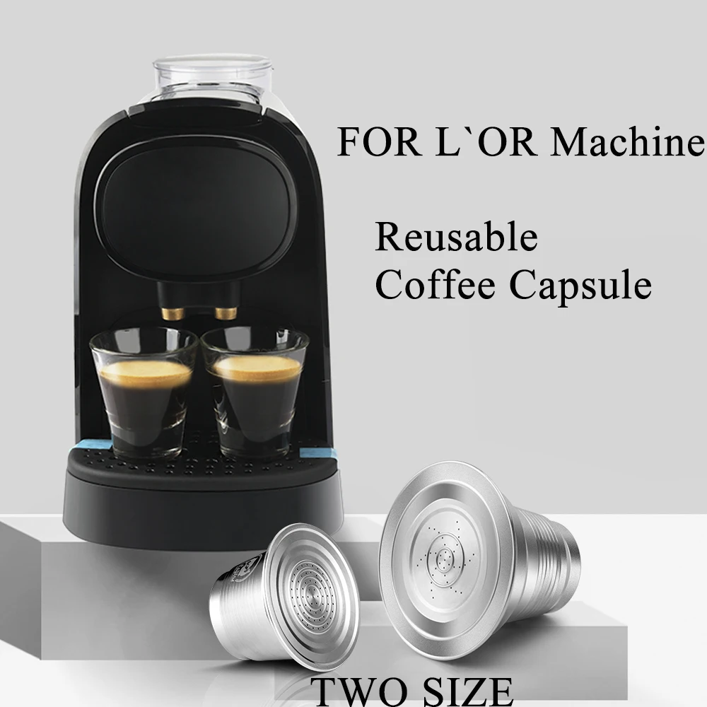 Reusable XXL Double & Small Coffee Capsule Cup For L'Or Barista LM8012