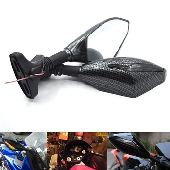 

Universal Motorcycle Rear View Side Wing Mirrors w/ LED Turn Signal Light For Suzuki GSF600S BANDIT 2003-2004 SV1000S 2003-2007