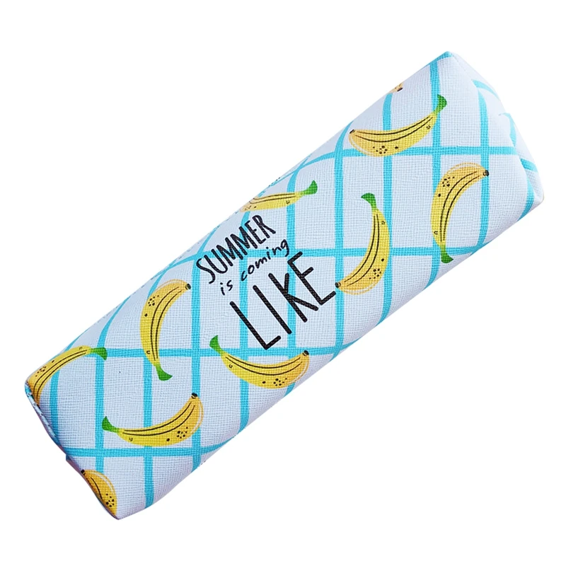 Canvas Pencil Case for School Cute Fruit Big Capacity Pencilcase Pen Bag Box Students Pencils Writing Stationery Pouch