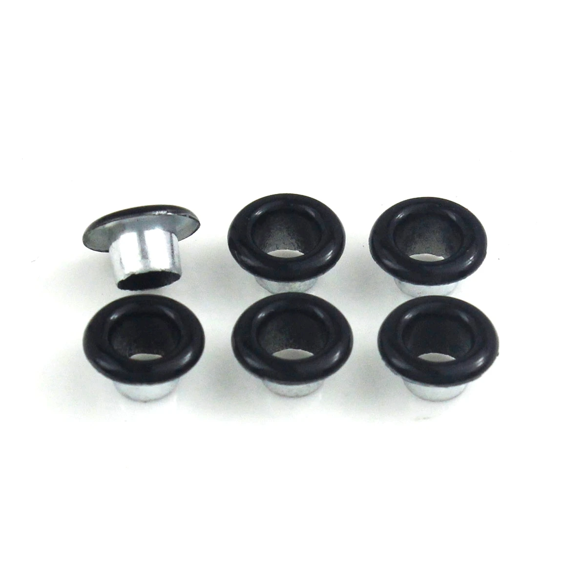 100 Наборы 3 мм металлический глазок с шайбой Кожа ремесло ремонт втулки круглые кольца для обуви вакуумные пакеты для одежды кожаный ремень шляпа - Цвет: Black