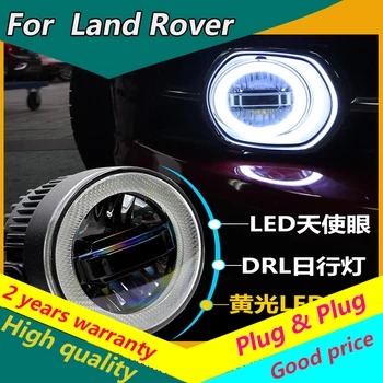 

KOWELL Car Styling for Land Rover Range Rover Discovery Freelan LED Fog Light Auto Angel Eye Fog Lamp LED DRL 3 function model