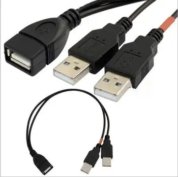 

USB 2.0 A Female plug to 2 dual USB A Male jack Y splitter Hub adapter Cable Android mobile computer data cable
