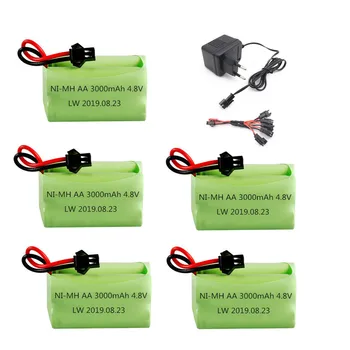 

4.8v 3000mAh Battery and Charger For Rc toys Cars Tanks Robots Boats Guns 4* AA 4.8v 2400mah Rechargeable Battery Pack