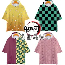 [Сток] Kimetsu no Yaiba Tanjirou Nezuko Zenitsu Giyuu пуловер для косплея рубашка с капюшоном XS-4XL унисекс