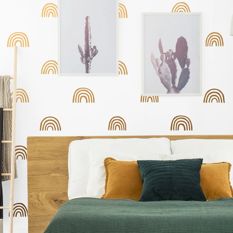 32Pcs Nordic Scandinavian Rainbow Wall Sticker Kids Room Nursery Rainbow Sky Wall Decal Bedroom Vinyl Decor (3)