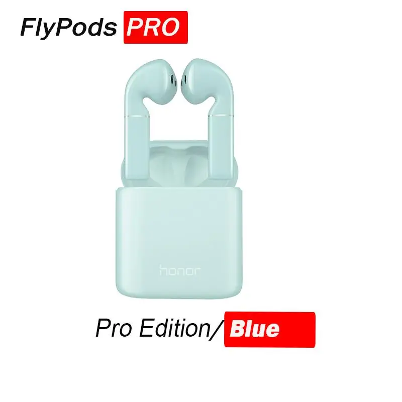 blue pro only Honor Flypods/flypods pro Беспроводные сенсорные водонепроницаемые динамические наушники с управлением беспроводным зарядным устройством Bluetooth 5,0 - Цвет: blue pro only