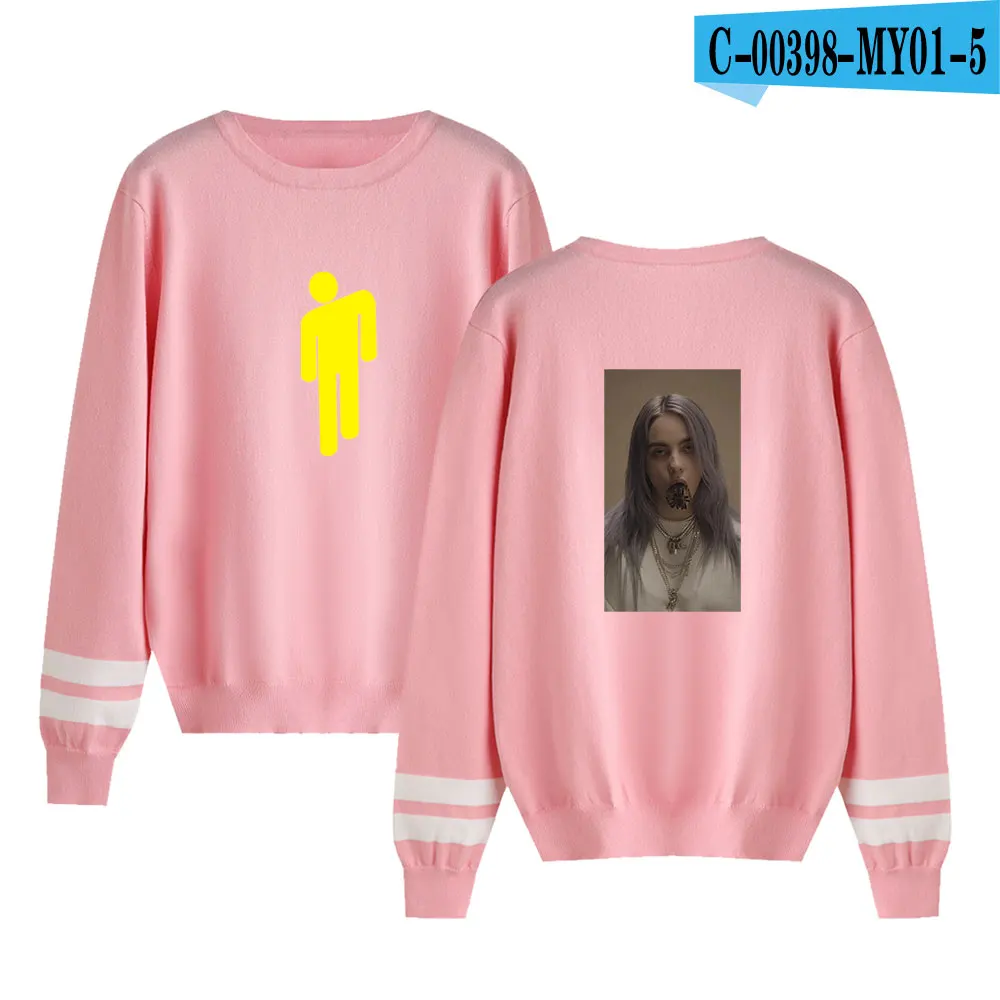As picture Billie Eilish Свитера Осень/Зима теплые свитера для мужчин и женщин повседневные пуловеры вязаные свитера с круглым вырезом уличная мода свитера - Цвет: As picture