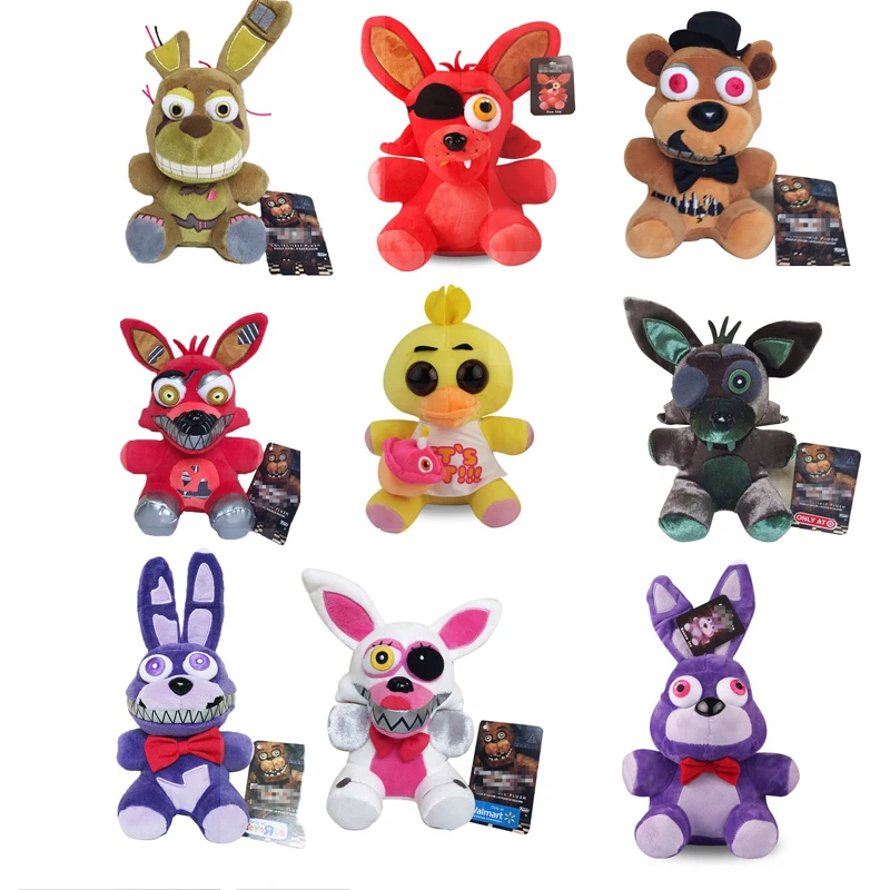 Ready Stock FNAF Five Nights At Freddy's Plush Toy Stuffed Animal Chica  Bonny Foxy Fans Gift zfDn