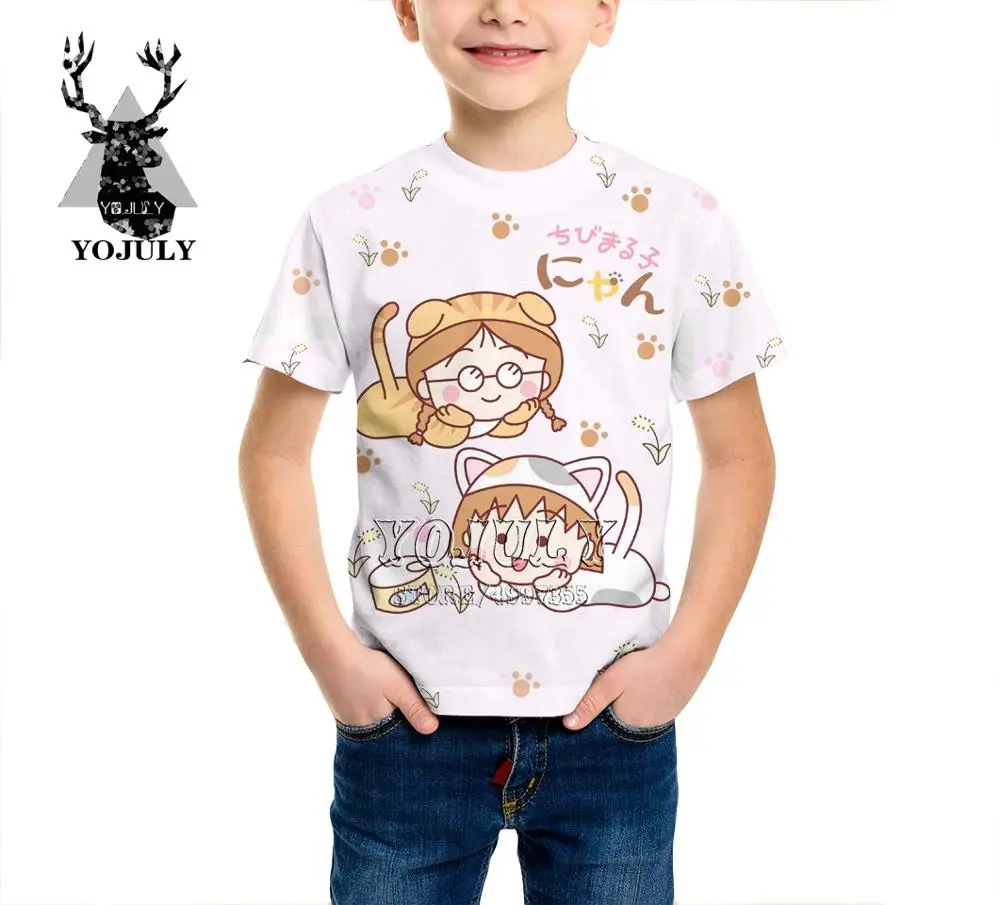 17 YOJULY Chibi Maruko/детская одежда с 3D-принтом для маленьких мальчиков и девочек, детская футболка Лидер продаж, модная одежда для отдыха с круглым вырезом, A461 - Цвет: 17