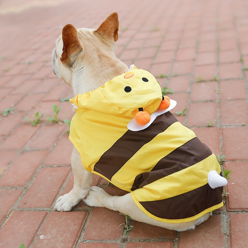 Chubasquero amarillo para perros grandes, abrigo de lluvia cachorros pequeños, ropa impermeable para mascotas, abrigos de lluvia Bulldog Francés, capa de XS 7XL|Impermeables para perro| - AliExpress