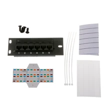 Support de montage mural, 6 ports CAT5 CAT5E, panneau de raccordement RJ45, réseau