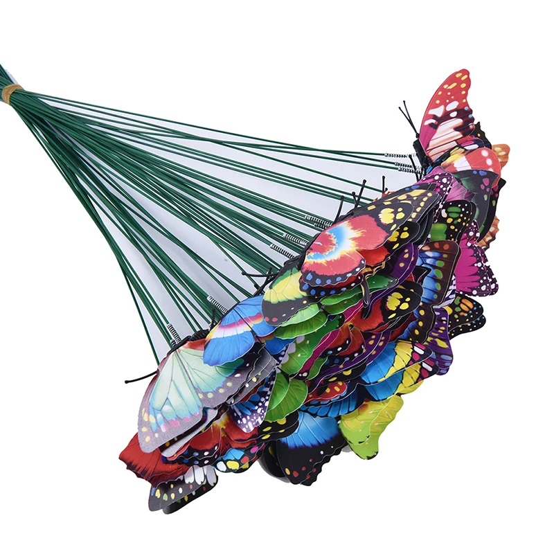 

5Pcs/Bunch Colorful Butterflies Garden Yard Planter Whimsical Butterfly Outdoor Decor Flower Pots Decoration Stakes Decoracion