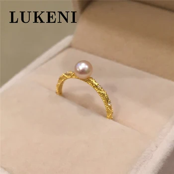 

Vintage Women Pearl Ring 925 Sterling Silver Yellow Gold Plated Fashion Freshwater Pearl Fine Jewelry Elegant Lady Ring Female